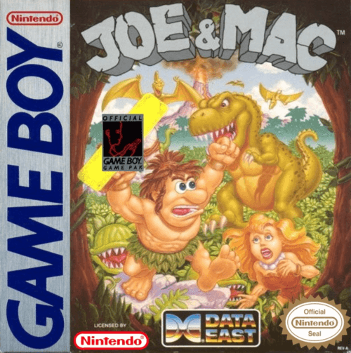 Joe and Mac box art for GameBoy